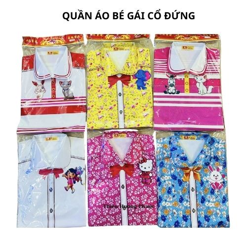 Áo quần bé gái cổ đứng